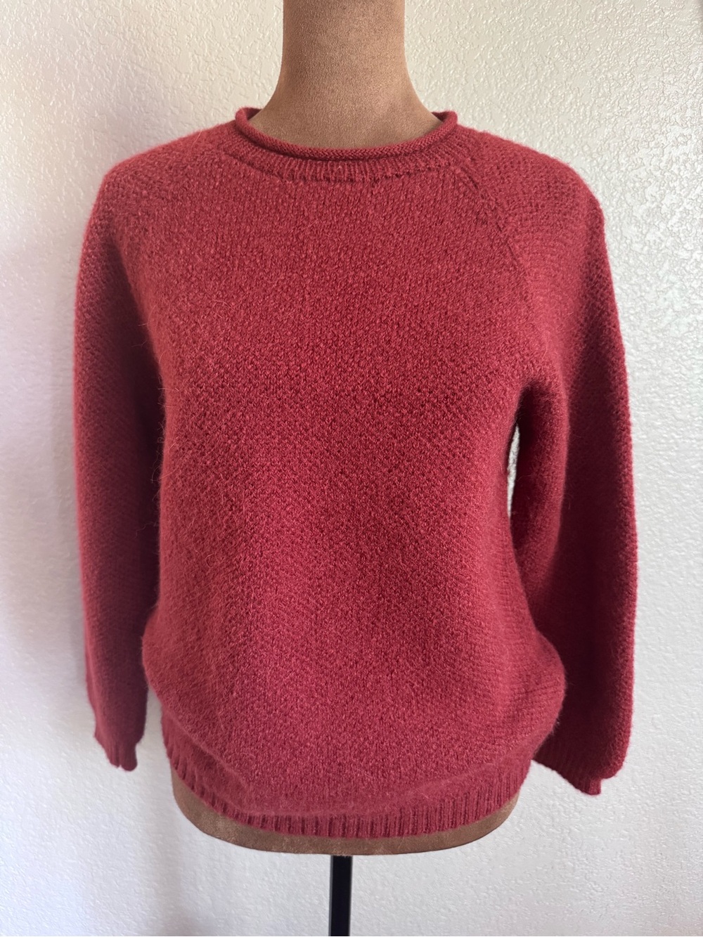 Vintage Peruvian Connection 100% Alpaca Red Sweater S Made in Peru